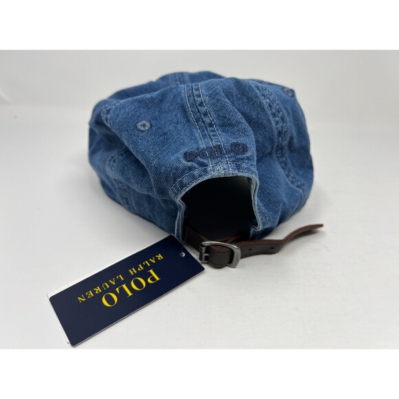 Polo Ralph Lauren Big Pony Denim Men's Blue #3 Baseball Ball Cap Hat - Picture 7 of 12